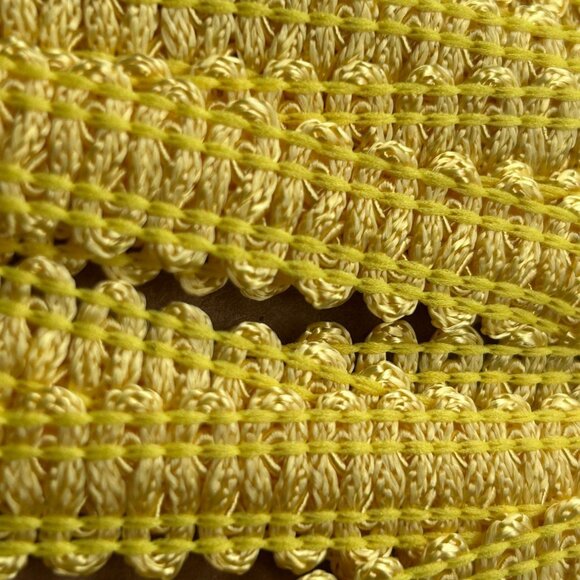 3+ Yards Eyelet Ribbon Trim Craft Lace Sewing Yellow - Picture 5 of 5